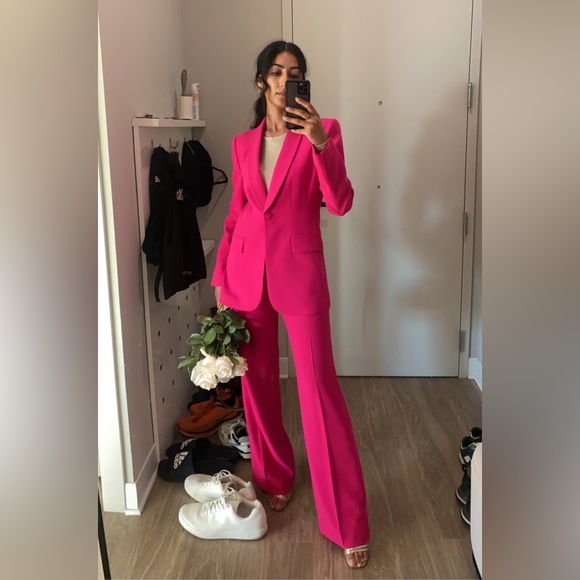 Zara Pants & Jumpsuits Zara Hot Pink Pant Suit Poshmark